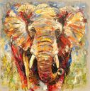 Schilderijen: Afrika, Big boy, olieverf op linnen, 110x110 cm, € 3350,-