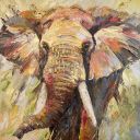 Schilderijen: Afrika, Big daddy 15, 100x100 cm, olieverf op linnen, € 3300,-