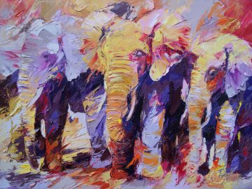 Olifanten in de Afrikaanse herfst, luxe uitvoering pigmentprint op aluminium, 90x120 cm met luxe hoogglansacrylaat, ophangrails en verstevigde achterplaat € 1400,- Schilderijen: Art-Prints, Olifanten in de Afrikaanse herfst, luxe uitvoering pigmentprint op aluminium, 90x120 cm met luxe hoogglansacrylaat, ophangrails en verstevigde achterplaat € 1400,-