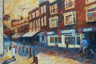 Eindhoven: De Kleine Berg, acryl op linnen, 80x120 cm Schilderijen: Diversen, Eindhoven: De Kleine Berg, acryl op linnen, 80x120 cm