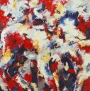 Schilderijen: Verkocht werk, Drie jonge geitjes, olieverf op linnen, 120x120 cm