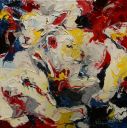 Schilderijen: Verkocht werk, Jonge geitjes, olieverf op linnen, 50x50 cm