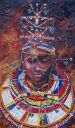 Paintings: Sold work, Maasai dancer, oil on canvas, 100 x 60 cm