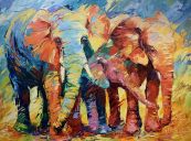 Paintings: Sold work, The perfect family, oil on canvas, 100x140 cm